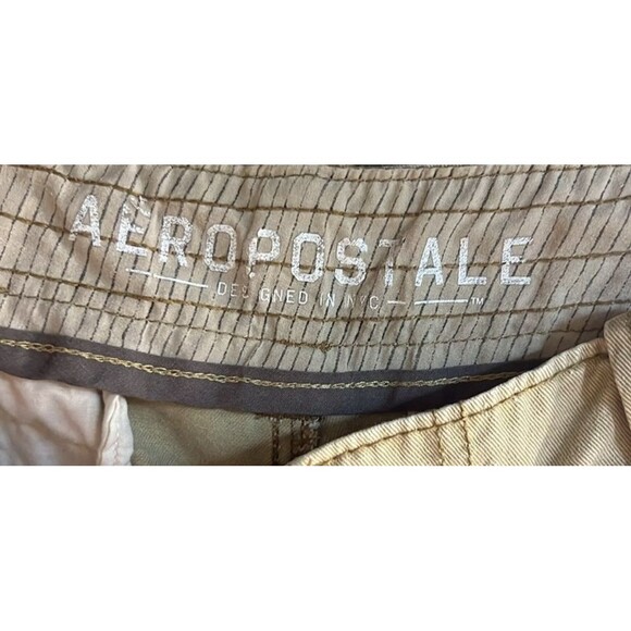Aeropostale Cargo Shorts Khaki Tan Mens Size 27 Pockets Utility Work Casual - Picture 4 of 6